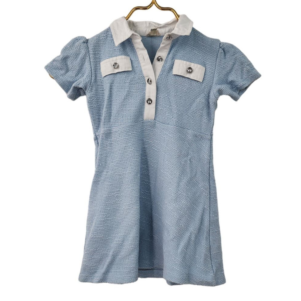 River Island‎ Mini Girls Dress Blue 2-3 Years Blue White Rhinestones